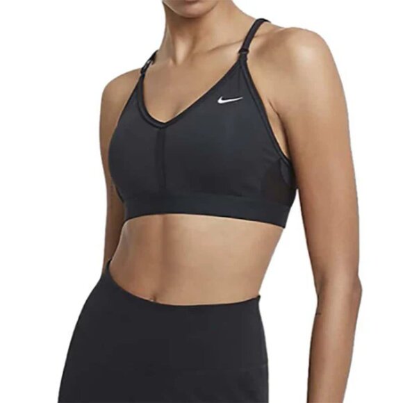 Nike Indy Dri-FIT Light-Support Padded Sprots Bra, Black, Size L - Picture 1 of 4
